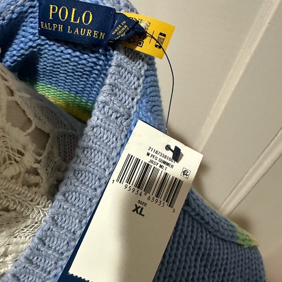 SOLD Polo Ralph Lauren striped sweater XL ASO The Summer I Turned Pretty Belly - Picture 4 of 6